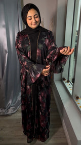 Garden Mist Abaya Set/Mauve-UAE