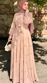 Desert Bloom Embroidery Maxi