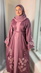 The Blossom-Dusky Pink Abaya Set-UAE