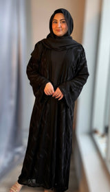 Black Stardust Abaya Set-UAE