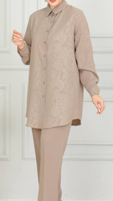 Trendy Tunic Set (Taupe)