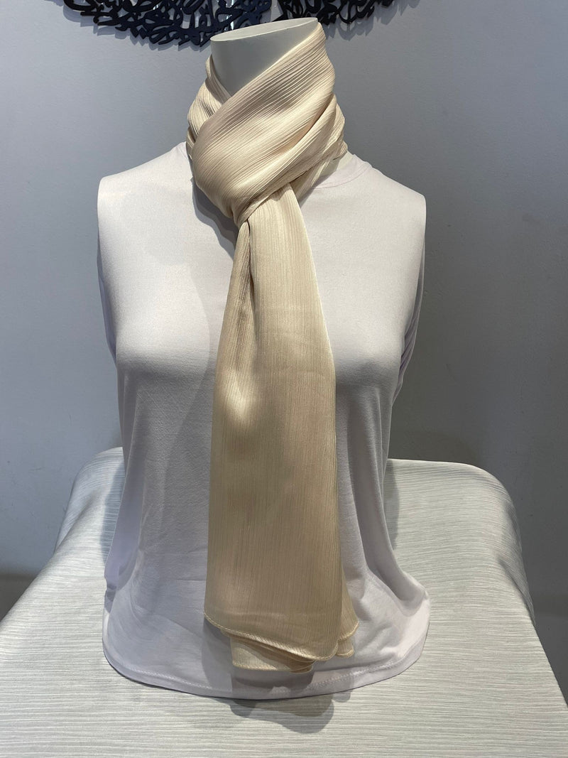 Crinkle silk scarf