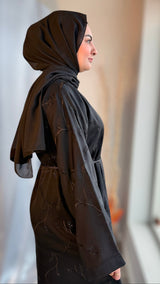 Vine Motif Black Abaya (UAE)