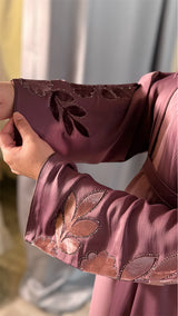 The Blossom-Dusky Pink Abaya Set-UAE