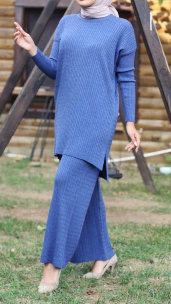 Azure Blue Knit Set