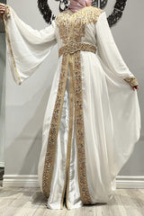 White /Gold Turkish Kaftan