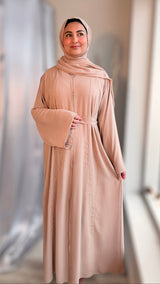 Luxe Chiffon Abaya/Blush-UAE
