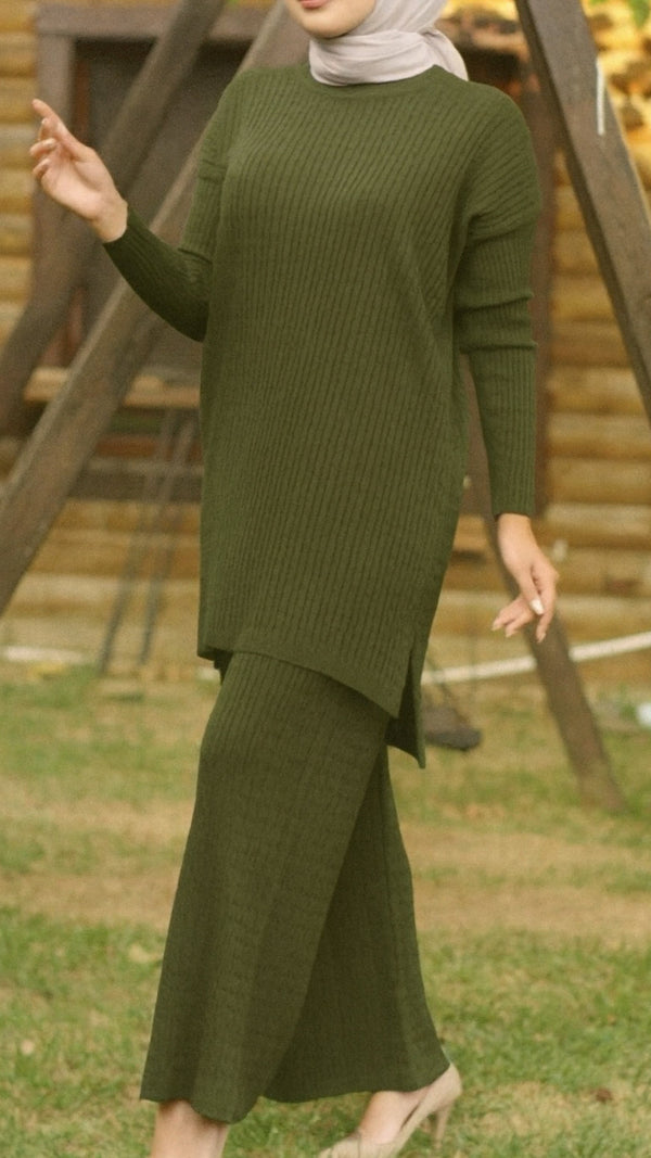 Olive Knit Set
