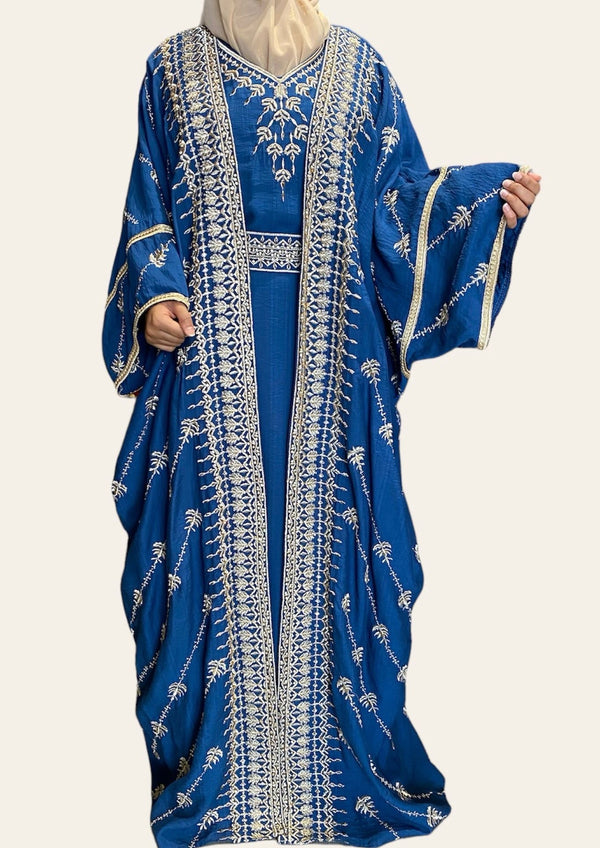 Chic Moroccan Kaftan (Yale Blue)
