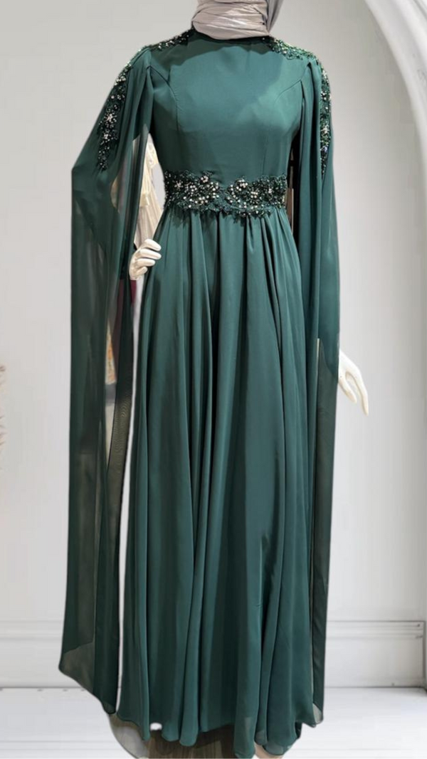 Chic Chiffon Party Dress (Verdant)