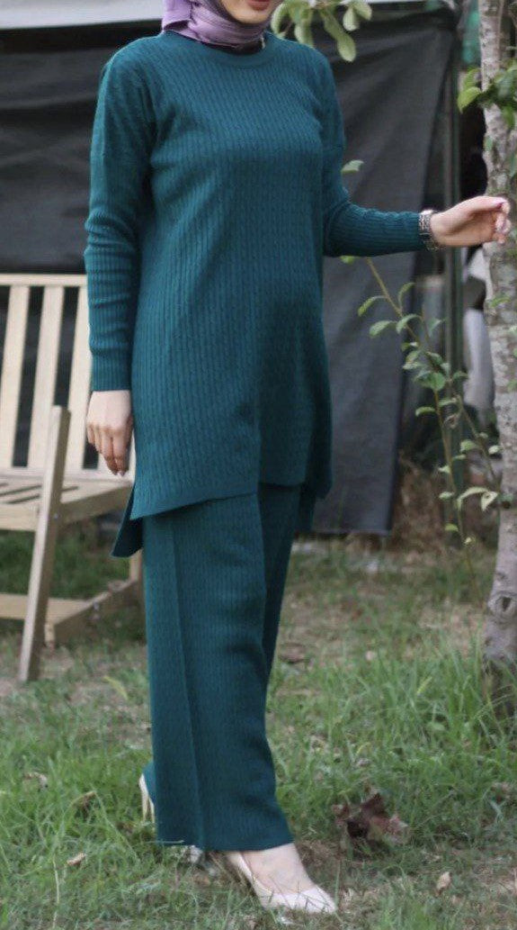 Teal Knit Set