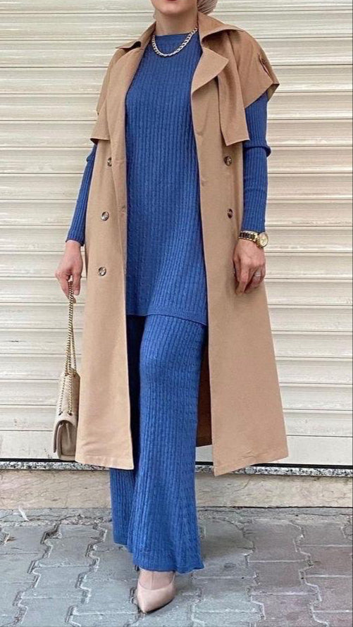 Azure Blue Knit Set