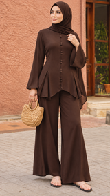 Cocoa Flare Tunic Set