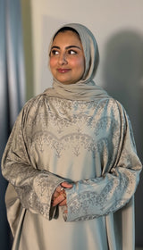 Beige / Crystal Butterfly Kaftan-UAE