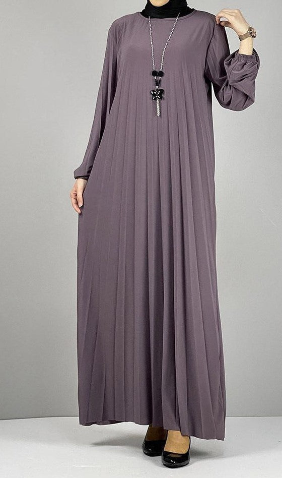 Pleated Jersey Maxi (Lavender)