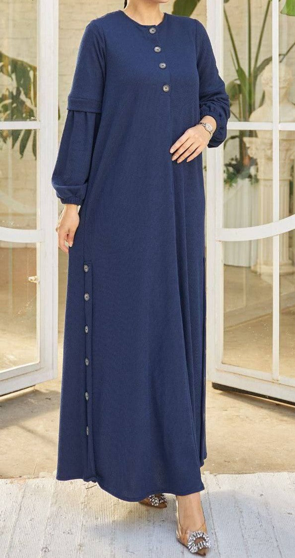 Midnight Blue Knit Long Maxi