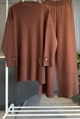 Russet Brown Knit Set