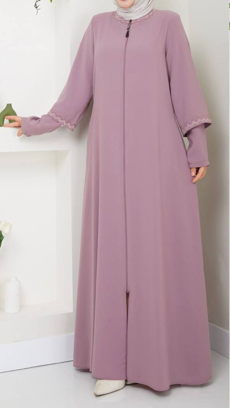 Elegant Casual Abaya (Dusky Pink)