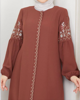 Embroidery Abaya (Russet)