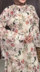 Blush Garden Ruffle Dress