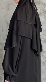 Turkish Prayer Jilbab Set (Black)