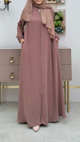 Tan Zipper Abaya (Turkey)