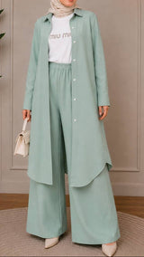 Mint Flow Tunic Co-Ord Set