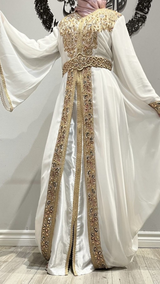 White /Gold Turkish Kaftan