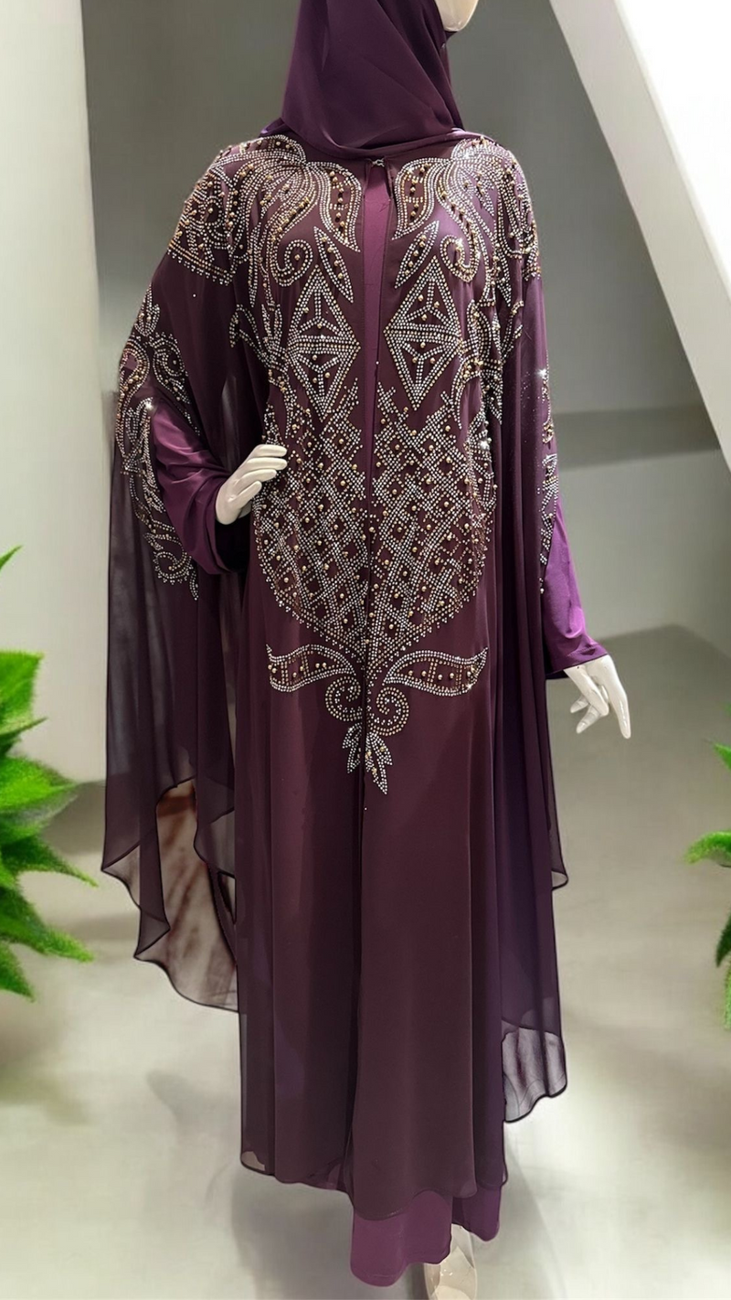 Fancy Farasha Kaftan (Violet)