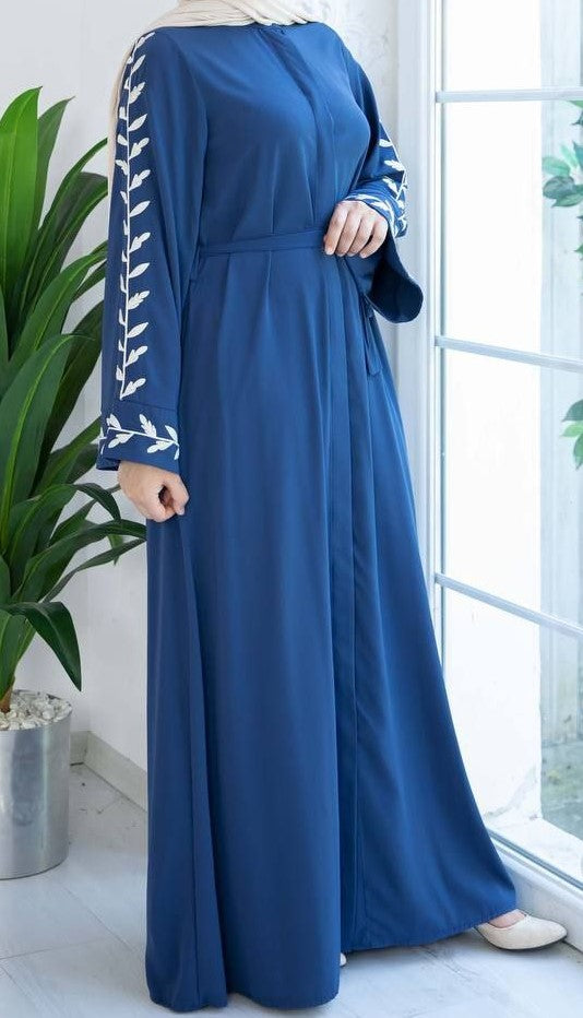 Azure Embroidery Maxi Abaya