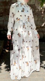 Autumn Bloom Embroidery Maxi