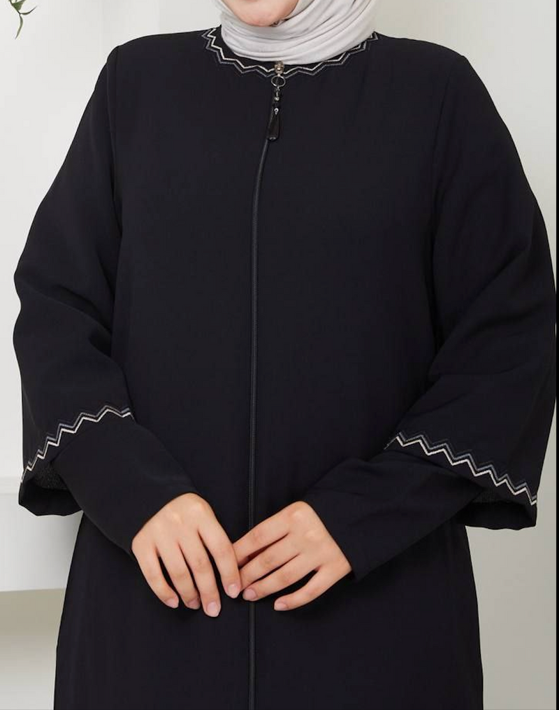 Elegant Casual Abaya (Black)