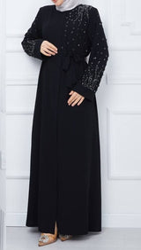 Chic Ornate Abaya (Black)