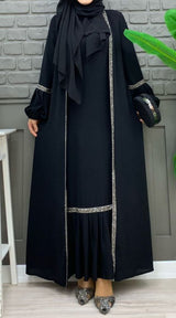 Black Fancy Abaya Set