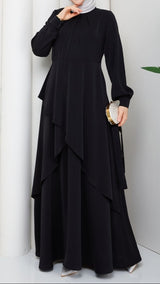 Trendy Layered Maxi (Black)