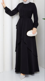 Trendy Layered Maxi (Black)