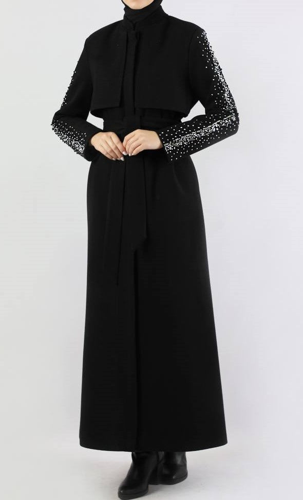 Fancy Abaya Coat (Black)