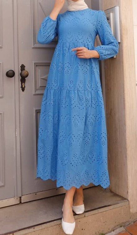 Azure Blue Cotton Maxi
