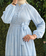 Blue Hue Cotton Maxi