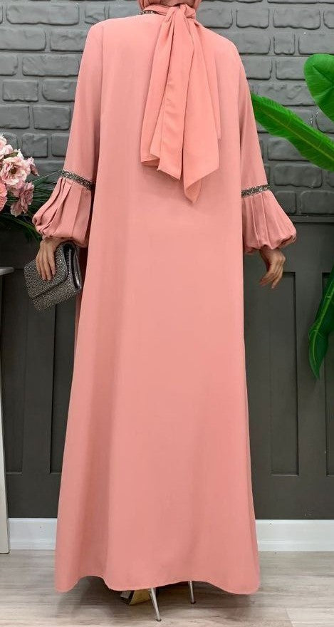 Coral Fancy Abaya Set