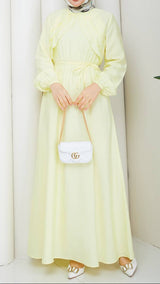 Butter Yellow Ruffle Maxi