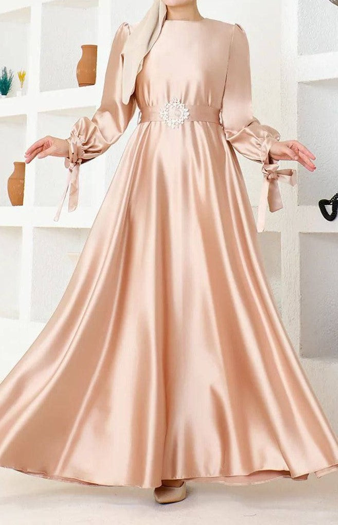 Radiance Satin Gown (Gold)