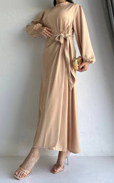 Side Tie Dress / Champagne