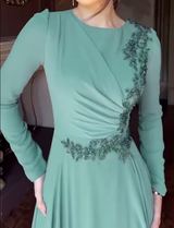 Celeste Chiffon Party Dress (Teal)