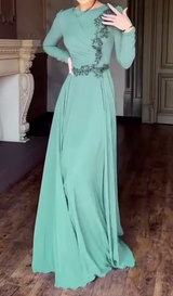 Celeste Chiffon Party Dress (Teal)