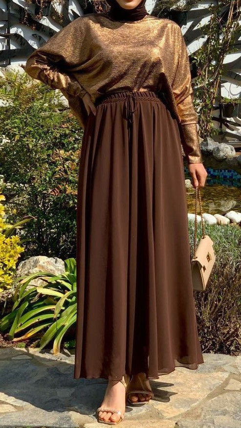 Bronze shimmer blouse