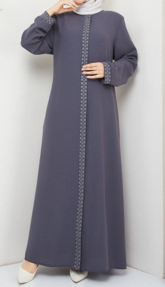 Dark Grey Abaya (Plus Sizes)