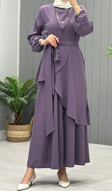 Stylish Top & Wide Pants (Mauve)