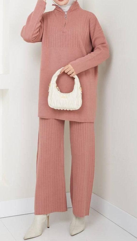 Dusky Pink Knit Set