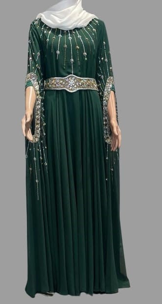 Chic Embellished Sleeves Kaftan